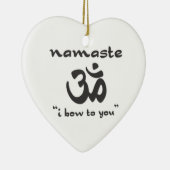 Namaste - I Bow To You Keramikornament (Rechts)