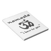 Namaste - I Bow To You Notizblock (angewinkelt)