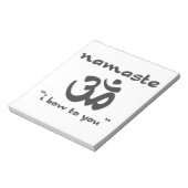 Namaste - I Bow To You Notizblock (Rotiert)
