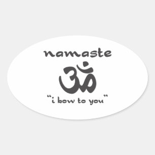Namaste - I Bow To You Ovaler Aufkleber