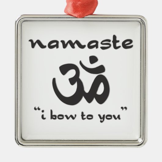 Namaste - I Bow To You Silbernes Ornament (Vorne)