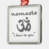 Namaste - I Bow To You Silbernes Ornament (Links)