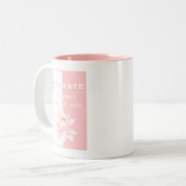 Namaste - ich beuge bescheiden zu Ihnen (Rosa) Zweifarbige Tasse (Vorderseite Links)