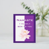 Namaste - Ich beuge mich demütig vor Ihnen (lila) Einladung (Stehend Vorderseite)