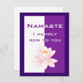 Namaste - Ich beuge mich demütig vor Ihnen (lila) Einladung (Vorne/Hinten)
