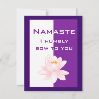 Namaste - Ich beuge mich demütig vor Ihnen (lila) Einladung