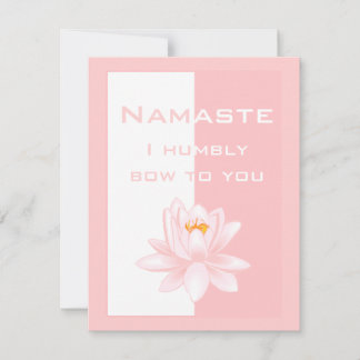 Namaste - Ich beuge mich demütig vor Ihnen (pink) Einladung