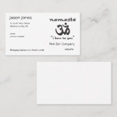 Namaste - Ich beuge mich euch (in schwarz) Visitenkarte (Vorne/Hinten)