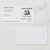 Namaste - Ich beuge mich euch (in schwarz) Visitenkarte (Vorne/Hinten)