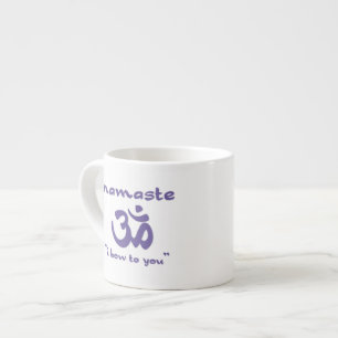 Namaste - Ich beuge mich Ihnen (lila) Espressotasse