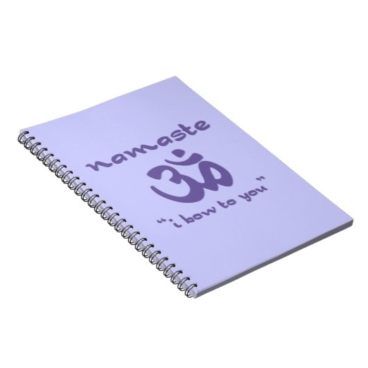 Namaste - Ich beuge mich Ihnen (lila) Notizblock (Rechte Seite)