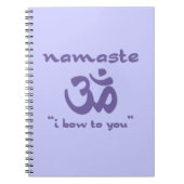 Namaste - Ich beuge mich Ihnen (lila) Notizblock (Vorderseite)