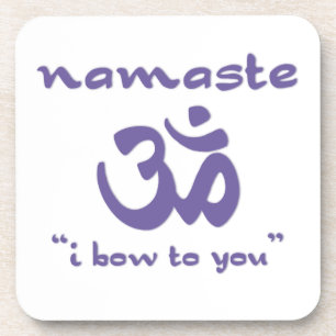 Namaste - Ich beuge mich Ihnen (lila) Untersetzer