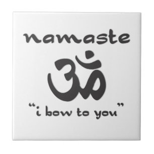 Namaste - ich beuge zu Ihnen Fliese