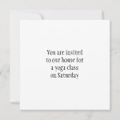 Namaste - ich beuge zu Ihnen (im Schwarzen) Einladung (Rückseite)