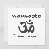 Namaste - ich beuge zu Ihnen (im Schwarzen) Einladung (Vorderseite)