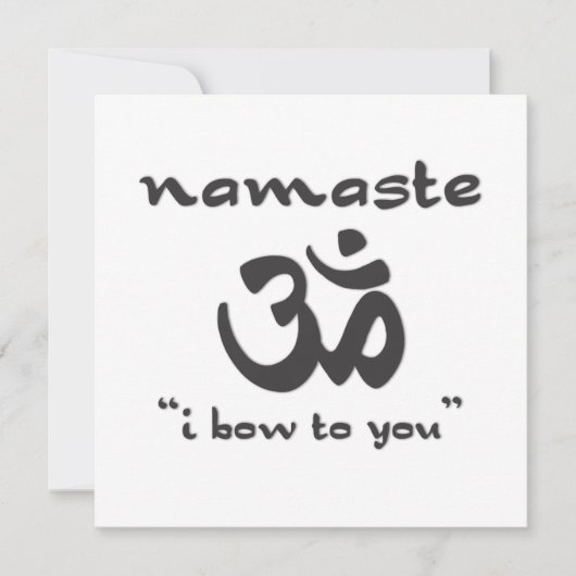 Namaste - ich beuge zu Ihnen (im Schwarzen) Einladung (Vorderseite)