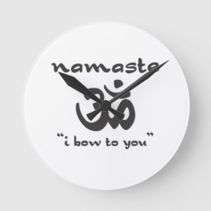 Namaste - Ich verbeuge mich vor dir Runde Wanduhr
