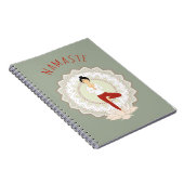 Namaste in der Baum-Pose - Yoga Asana Notizbuch Notizblock (Rechte Seite)