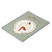 Namaste in der Baum-Pose - Yoga Asana Notizbuch Notizblock (Linke Seite)