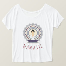 Namaste in der Pose Lotus - Yoga Asana T - Shirt
