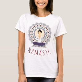 Namaste in der Pose Lotus - Yoga Asana T - Shirt