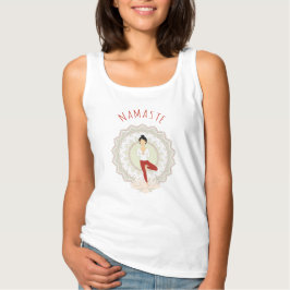 Namaste in der Pose Tree - Yoga Asana Panzerspitze T-Shirt