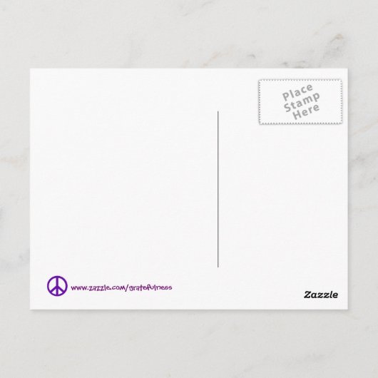 Namaste in Englisch und Hindi-Script Postkarte (Rückseite)