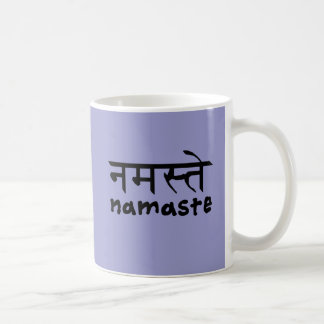 Namaste in englischem und im Hindi Kaffeetasse
