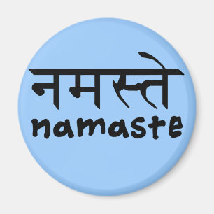 Namaste in englischem und im Hindi Magnet