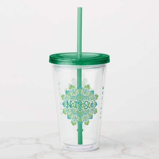 Namasté individuelle Name tumbler Acryltrinkbecher (Vorderseite)