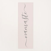 Namaste Initials Personalisiert Grau-Rosa Yogamatte (Vorderseite)