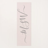 Namaste Initials Personalisiert Grau-Rosa Yogamatte (Rückseite)