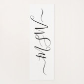 Namaste Initials Personalisiert Schwarz-weiß Yogamatte (Rückseite)