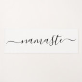 Namaste Initials Personalisiert Schwarz-weiß Yogamatte (Vorderseite (Horizontal))