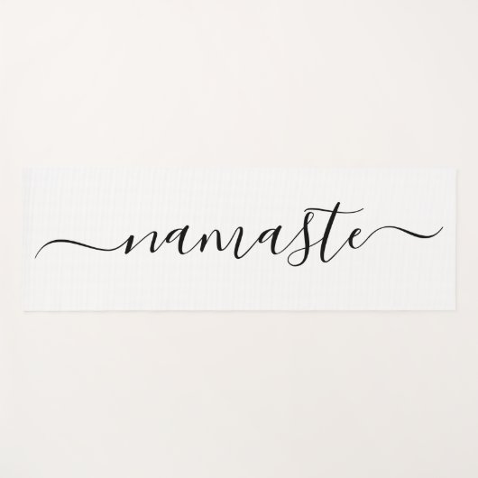 Namaste Initials Personalisiert Schwarz-weiß Yogamatte (Vorderseite (Horizontal))