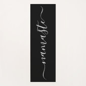 Namaste Initials Personalisiert Schwarz-weiß Yogamatte (Vorderseite)