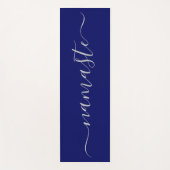 Namaste Initials Personalize Blue 2-seitige Yoga M Yogamatte (Vorderseite)