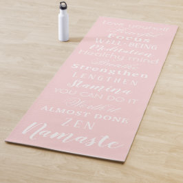 Namaste Inspiration White and Pink Yoga Mat Yogamatte