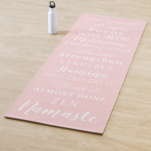 Namaste Inspirierende Weiße und Rosa Yogamatte