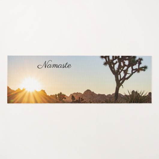 Namaste Joshua Tree Desert Vibes Souvenir Yogamatte (Vorderseite (Horizontal))