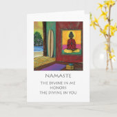 Namaste Karte (Gelbe Blume)