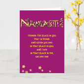 Namasté Karte (Gelbe Blume)