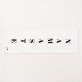 Namaste kundenspezifische Initialen-Yoga-Matte Yogamatte (Vorderseite (Horizontal))