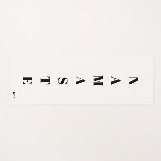 Namaste kundenspezifische Initialen-Yoga-Matte Yogamatte (Vorderseite (Horizontal))