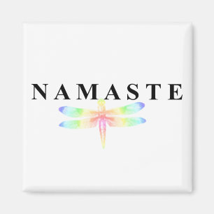 Namaste Libellen-Quadrat Magnet