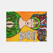 Namaste' Licht in mir ehrt das Licht Fleecedecke (Vorderseite (Horizontal))