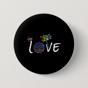 Namaste Liebe Lotusblume Biene Frieden Meditation  Button