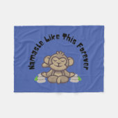 Namaste like this forever - Funny Monkey Yoga Pub Fleecedecke (Vorderseite (Horizontal))