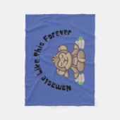 Namaste like this forever - Funny Monkey Yoga Pub Fleecedecke (Vorderseite)
